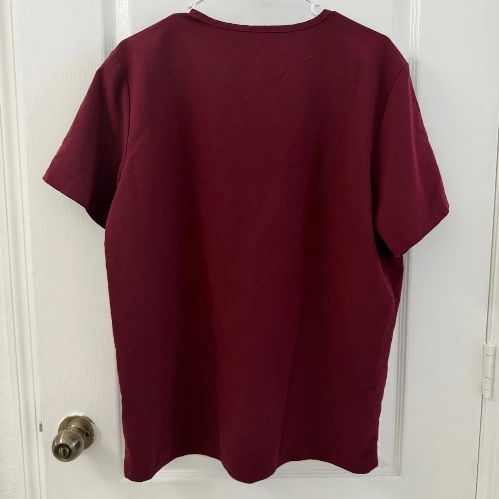 Figs Leon Men's Burgundy Scrub Top (Size M)